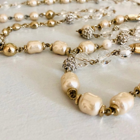 🔥Beautiful Pearl Statement Crystal Necklace - Picture 14 of 17